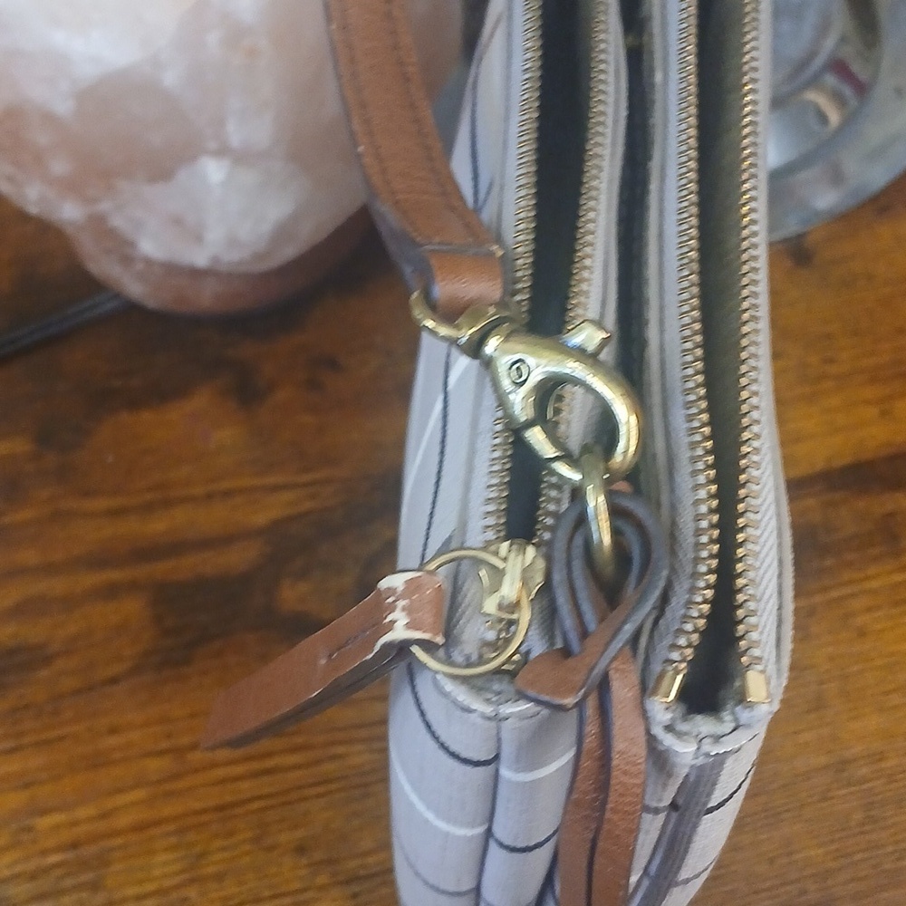 FIRM!!!! Fossil Women's Beige Plaid Shoulder Bag - Picture 16 of 17